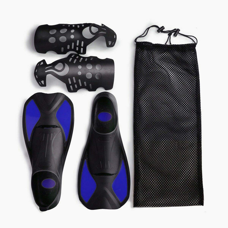 Atphfety Smart Short Blade Swim Fins for Training Swimming and Snorkeling blue X-Small - BeesActive Australia