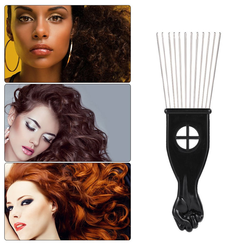 3Pcs Afro Combs, Professional Metal African American Hair Comb for Hairdressing Styling Tool - BeesActive Australia