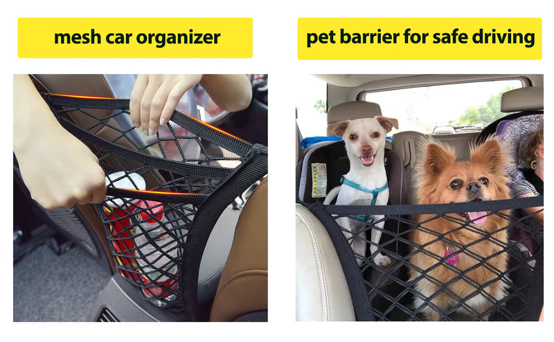 Car Dog net Barrier 2 Layers 3 Layers Pet Car Net Barrier Stretchable Suitable for All Models 3 Layer - BeesActive Australia