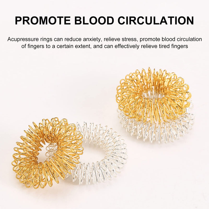 16pcs Massage Rings with 2pcs Acupressure Clips, Migraine Relief Shiatsu Clips, Promoting Blood Circulation, Stress Relief. - BeesActive Australia