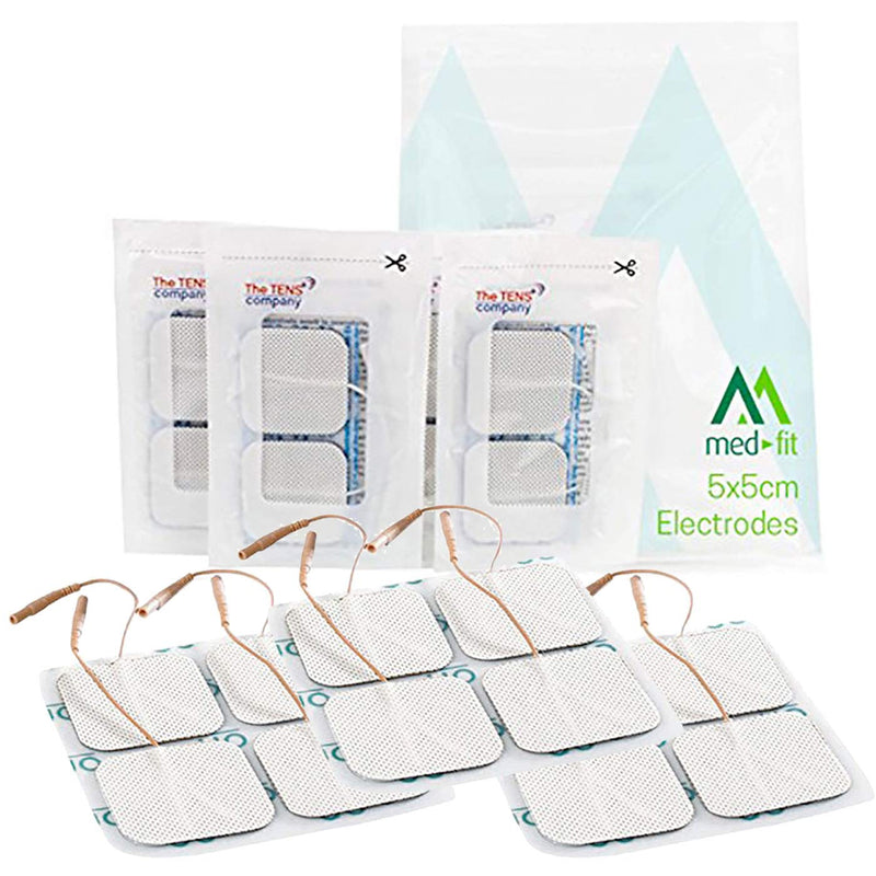 Med-Fit 1 Tens pads - 12 pads - 3 packs of 4 self Adhesive pads long lasting pads for Tens Machines - BeesActive Australia
