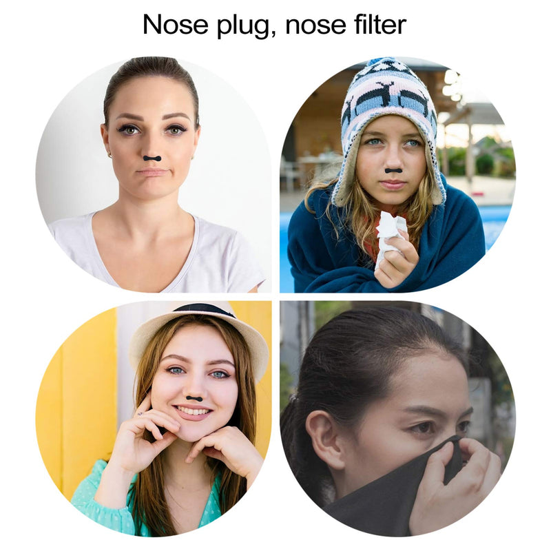 50pcs Disposable Nose Filter Plug Anti-dust Protection Breathable Anti Snore Devices Filters for Sunless Airbrush Spray Tanning (Black) Black - BeesActive Australia