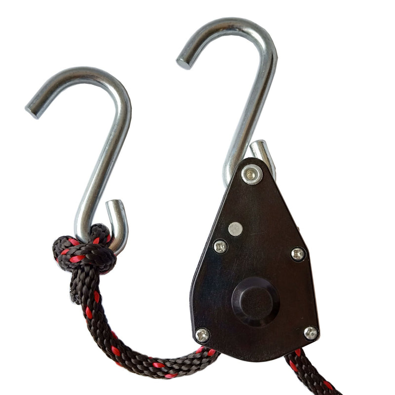 [AUSTRALIA] - Sentry Ratchet Kayak and Canoe Bow and Stern Tie Downs 1/4" Grow Light Heavy Duty Adjustable Rope Hanger (2-Pack) 