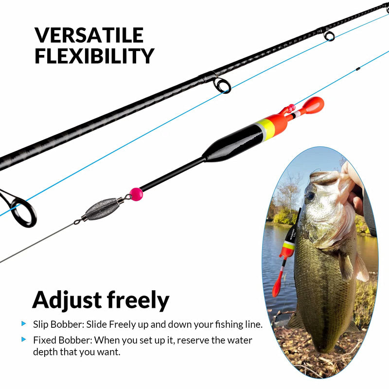 THKFISH Fishing Bobbers Fishing Floats and Bobbers Slip Bobbers for Fishing Balsa Floats Crappie Fishing Bobbers 1/6oz(3.47"X0.47"X6.73") 3/8oz(3.84"X0.6"X 7.2") 1/2oz(4.13"X0.75"X7.87") Floatage 1/10oz(3g)-5pcs - BeesActive Australia
