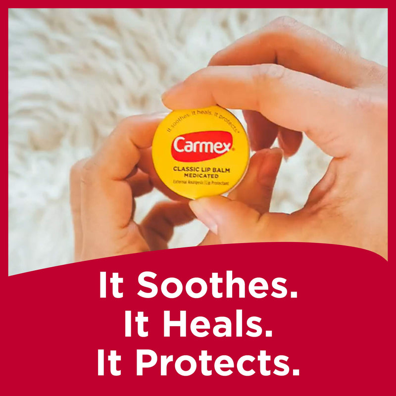 Carmex Medicated Lip Balm Jars, Lip Protectant - Pack of 3 - BeesActive Australia