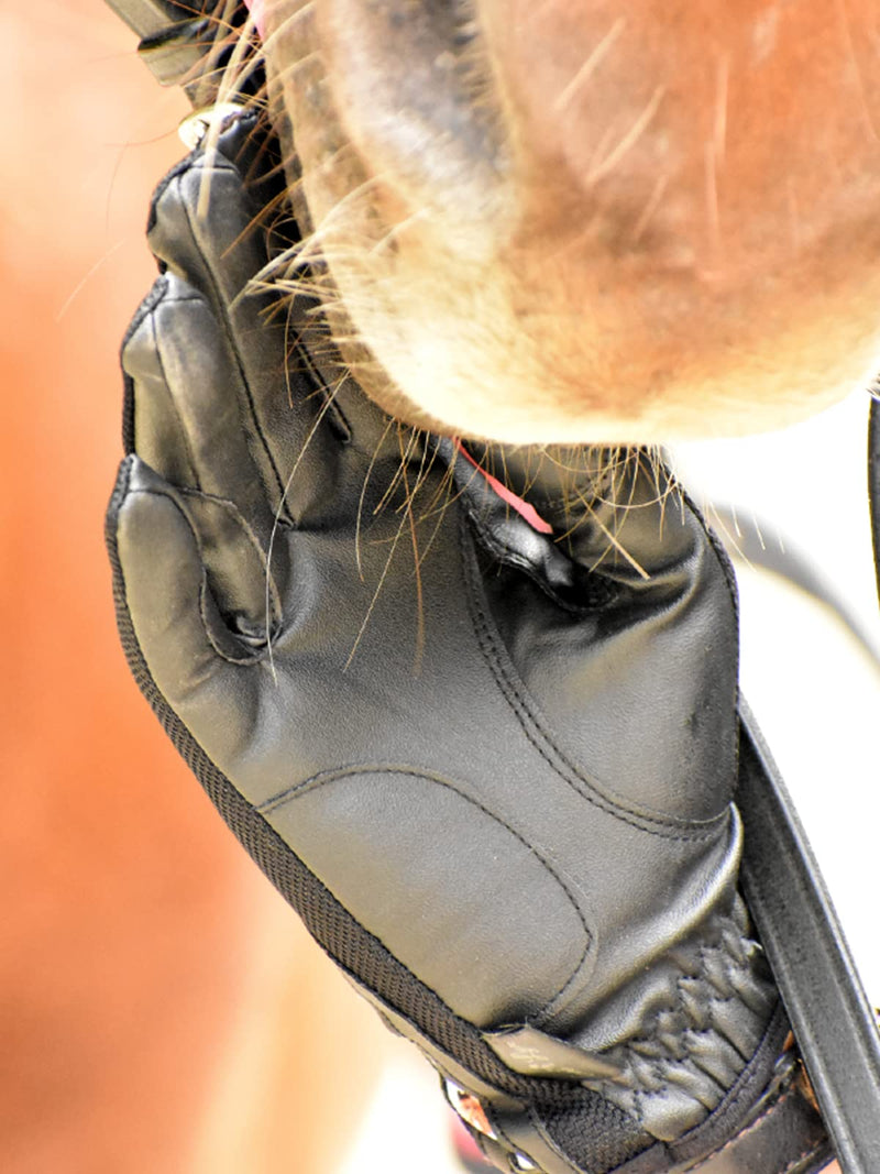 Anni Lyn Sportswear Women's Summer Mesh Glove Medium Black Logo - BeesActive Australia