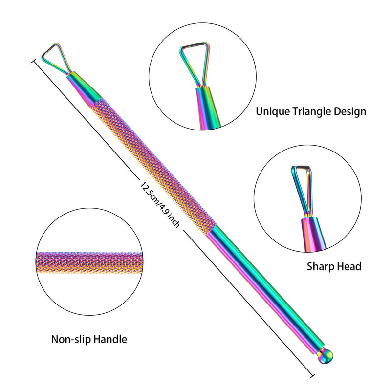 Bememo Cuticle Nipper with Cuticle Pusher Stainless Steel Cuticle Remover and Cutter Beauty Tool for Fingernails and Toenails (Chameleon) Chameleon - BeesActive Australia