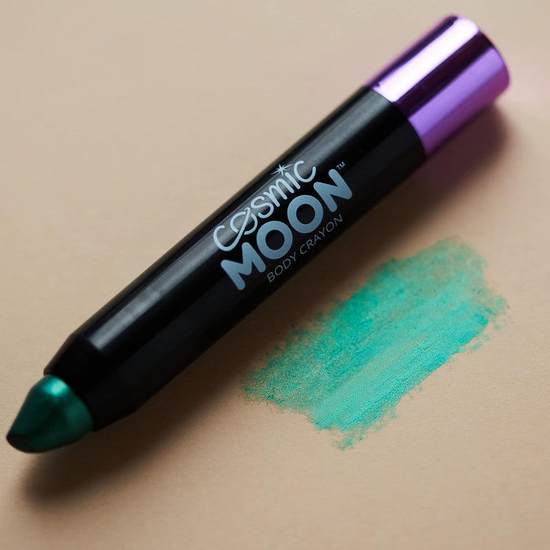 Cosmic Moon - Metallic Face Paint Stick/Body Crayon makeup for Face & Body 0.12oz - Easily create metallic designs like a pro! - Set of 6 colours - BeesActive Australia