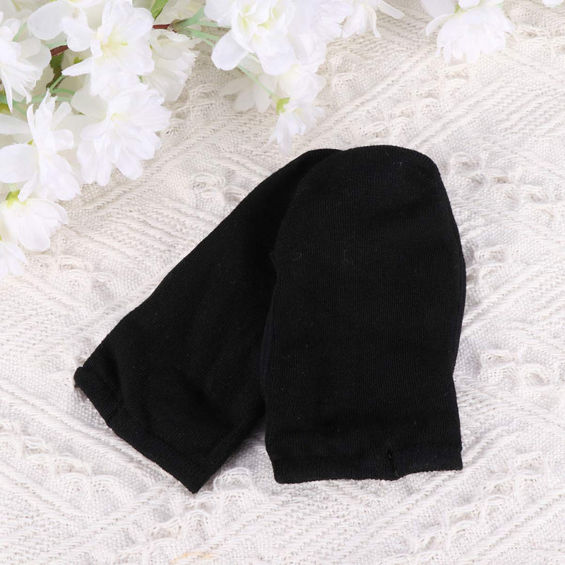 Exceart 3 Pairs of Peep Toe Socks Open Toe Socks Invisible Liner Breathable Liner Socks No Show with Nonslip Gel Heel Grip (Black) Black - BeesActive Australia