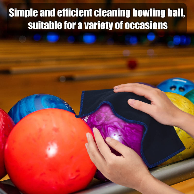 Bowing Shammy Rag Cleaning Pad Bowling Ball Towel to Wipe The Ball Microfiber Bowling Towels Bowling Ball Leather Towels, 12 x 10 Inches Black - BeesActive Australia