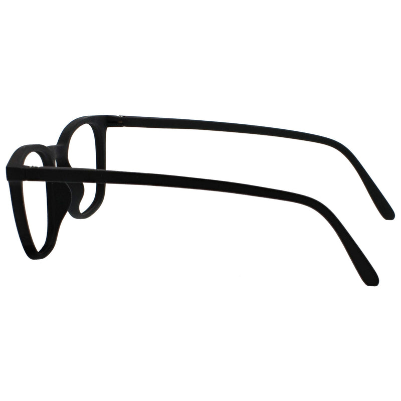 Opulize Bex Mens Reading Glasses Large Designer Style Matt Black R64-1 +1.00 +1.00 Magnification - BeesActive Australia