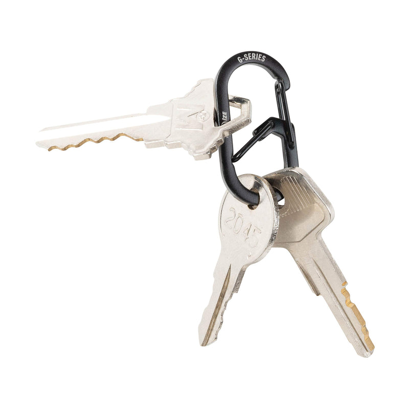 Nite Ize GS1-01-2R6 G-Series Dual Chamber Carabiner, Size #1 2-Pack, Black - BeesActive Australia