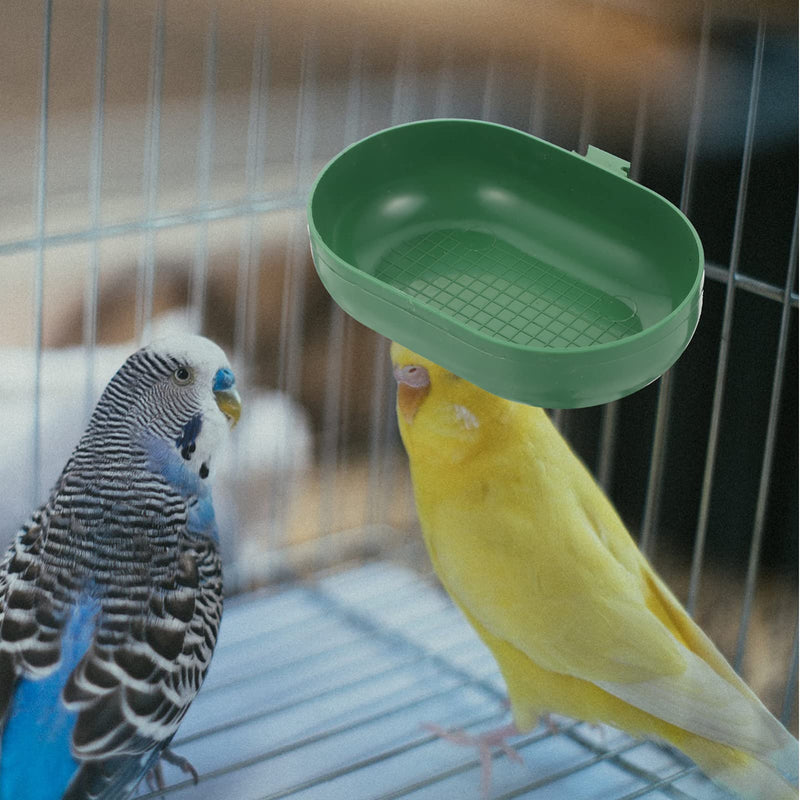 POPETPOP 2pcs Birds Bath Tub Parrot Bathtub Bird Bath Bowl Bird Shower Sink Cage Accessories for Parakeet Budgie Cockatiel Love Birds (Green) - BeesActive Australia