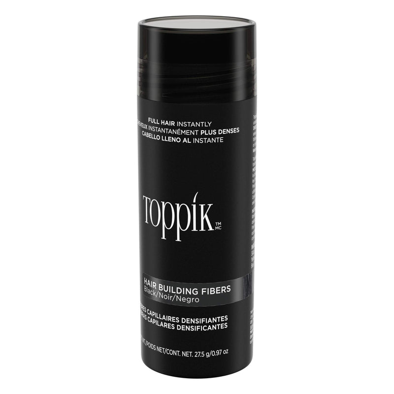 Toppik Hair Building Fibres Powder, Black, Keratin-Derived Fibres for Naturally Thicker Looking Hair, 27.5g - BeesActive Australia