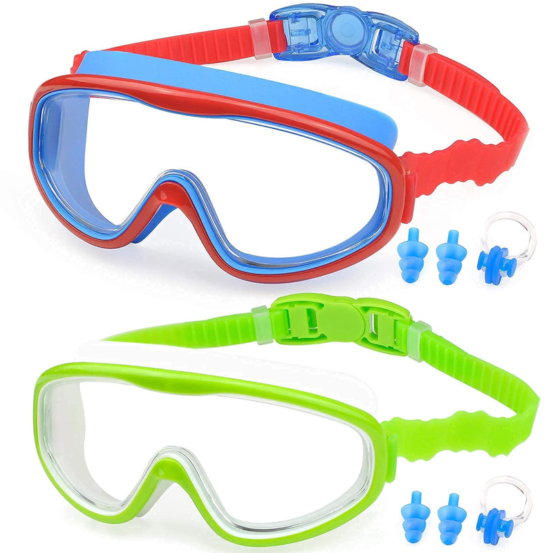KAILIMENG Swimming Goggles for Kids - 4 Pack Kids Swim Goggles for Toddlers Youth Child Age 4 to 15, No Leaking, Large Frame, Clear & Wide View, Anti-Fog & UV Protection - BeesActive Australia