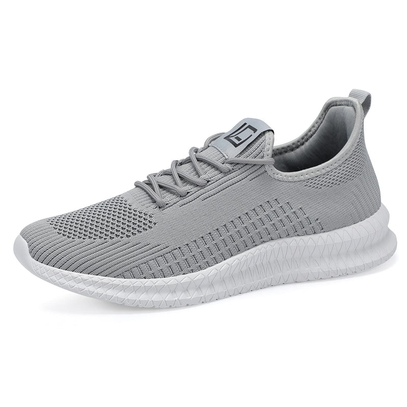 LCGJR Men's Running Shoes Ultra Lightweight Breathable Comfortable Walking Shoes Casual Fashion Sneakers Mesh Workout Shoes 7 Lightgrey - BeesActive Australia