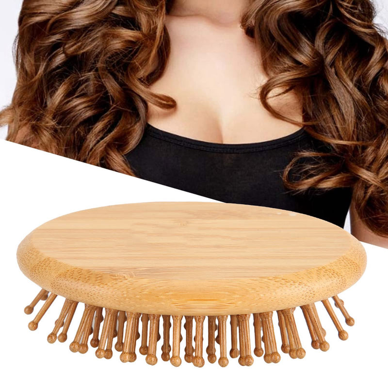 Wooden Scalp Massager, Hair Massager Scalp Brush For Growth Head Wood Bamboo Small Wooden Peg Gents Pig Bristle Massage Wooden Massage Comb No Handle Deep Conditioners Treatments For Straight Curl - BeesActive Australia