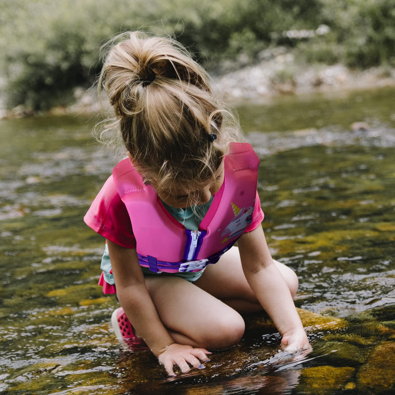 Wenlia Kids Swim Vest, Childrens Swimming Float Jacket Neoprene Swimsuit, Girls Boys Float Vest Buoyancy Swimwear for Learn to Swim/3-8Years/29-57KG Unicorn Small - BeesActive Australia