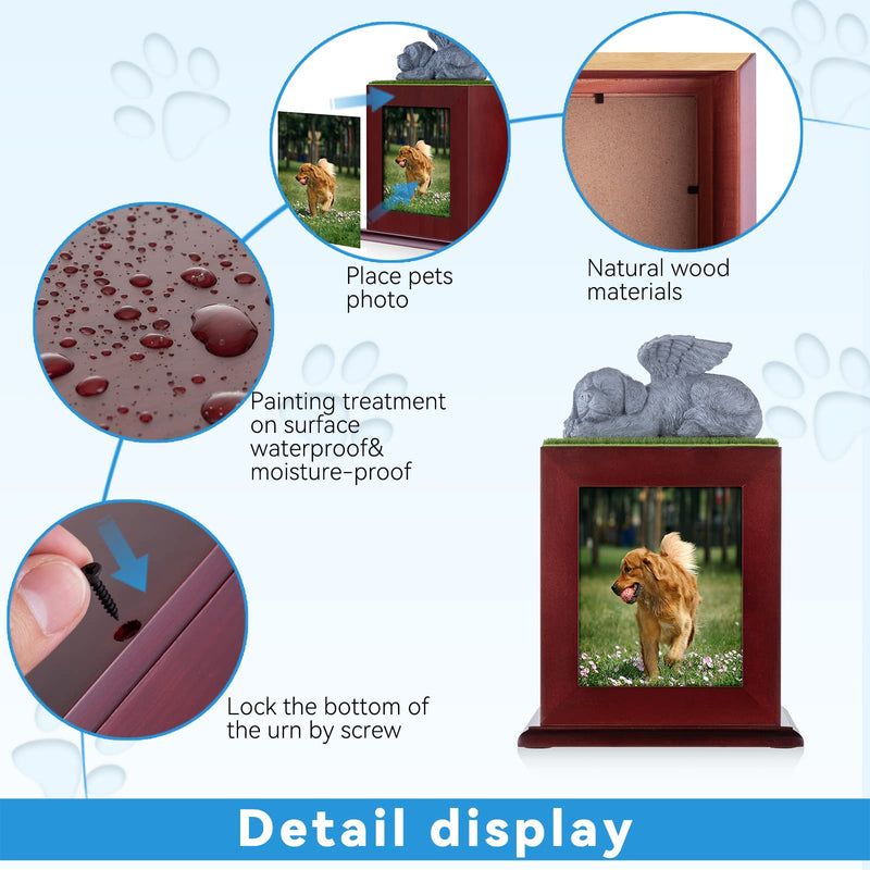 NEWDREAM: Pet Cremation Urns,Pet Photo Urn,Dog Ashes Urn, Box for Dog Ashes, Pet Ashes Photo Box,Ash Box for Dogs, Wood Keepsake Memorial Urns - BeesActive Australia
