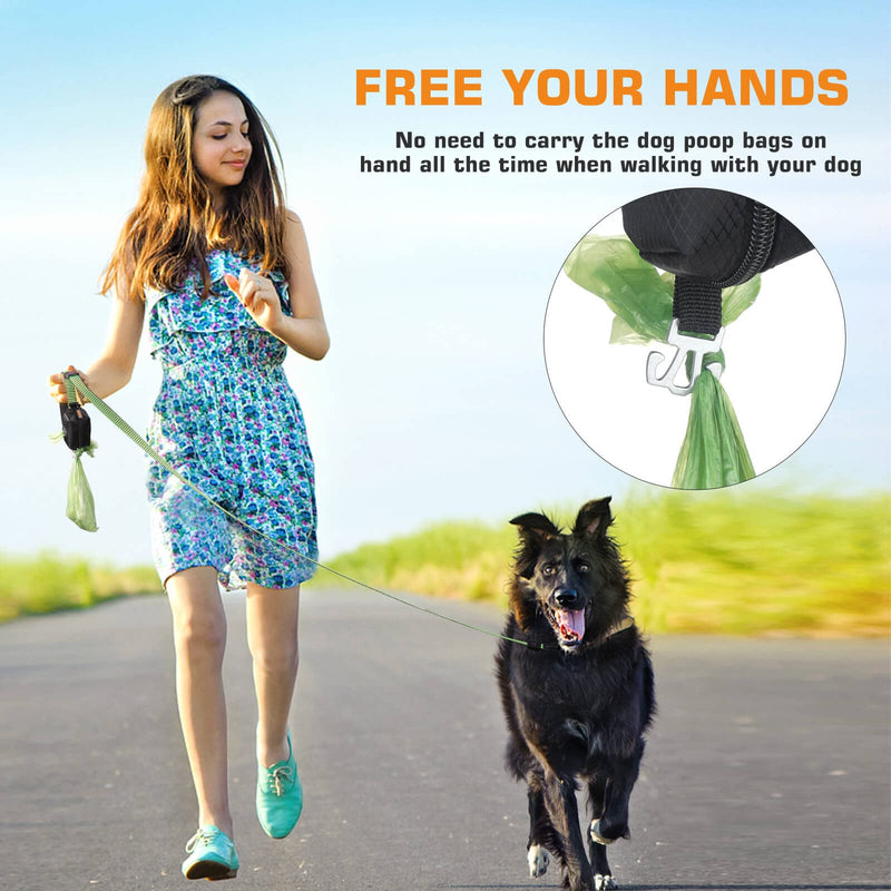 MalsiPree Dog Poop Bag Dispenser with Used Waste Bag Holder Carrier - Improved Elastic Strap & Metal Buckle Greatly fits Any Dog Leash 1 Pack - BeesActive Australia