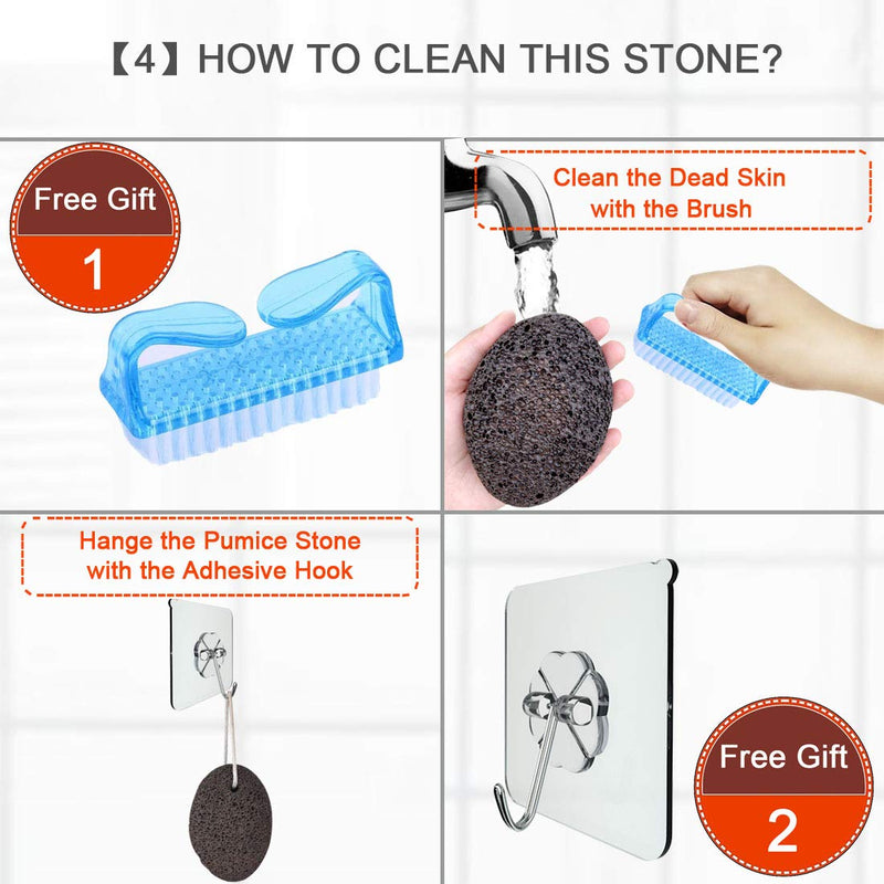 Natural Volcanic Lava Pumice Stone Foot and Hand Skin Pedicure Callus Dead Skin Remover(Brown) - BeesActive Australia