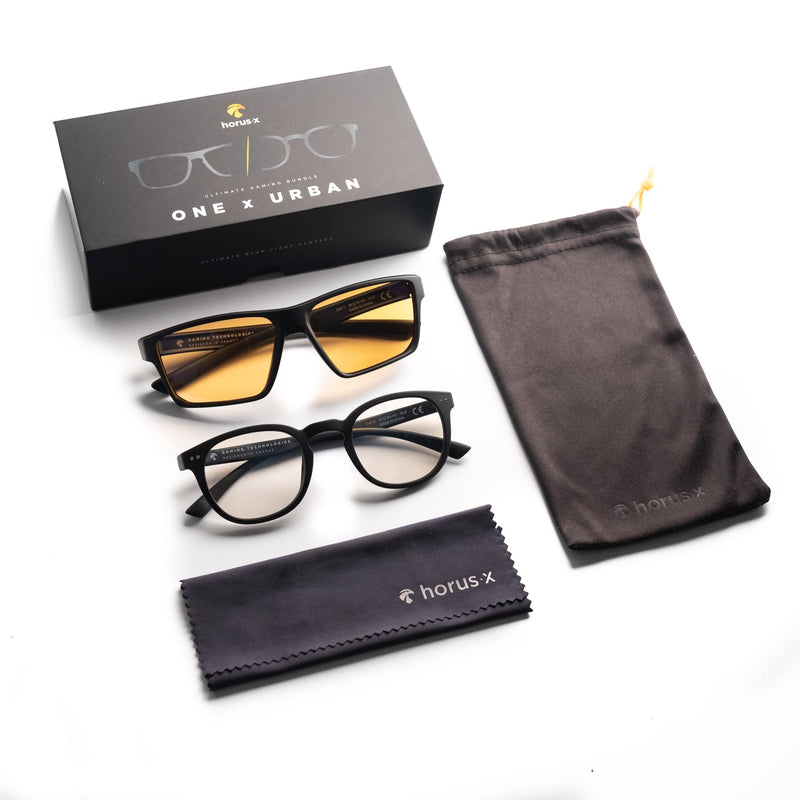 Horus X - Pack Anti Blue Light and Gaming Glasses - Screen Protection (Computer Console TV PC) - Men and Women - BeesActive Australia