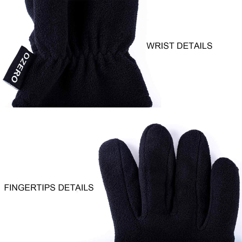 Men Women Winter Gloves Deerskin Suede Leather Palm -20°F Cold Proof Work Glove Denim-black Small - BeesActive Australia
