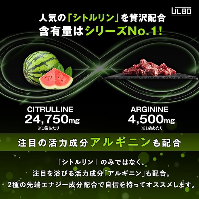 ULBO Citrulline 825mg Supplement Arginine 150mg Supplement 90 tablets - BeesActive Australia