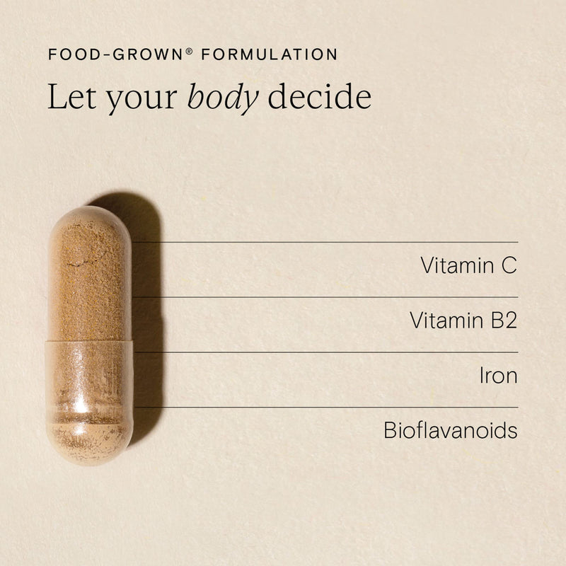 Wild Nutrition Food-Grown Iron Plus | Gentle Iron Supplements to Support Immunity & Reduce Fatigue | Iron and Vitamin C Tablets to Increase Absorption | Vegan Iron Supplements for Women | 30 Capsules - BeesActive Australia