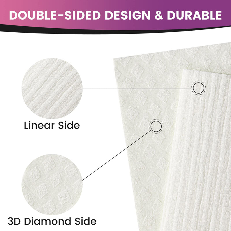 Homaxy Swedish Dishcloths for Kitchen, 10 Pack Reusable and Eco-Friendly Cellulose Sponge Cloths Dish Towels, Absorbent and No Odor Paper Towels for Dishes ＆ Counters, White Pack of 10 - BeesActive Australia