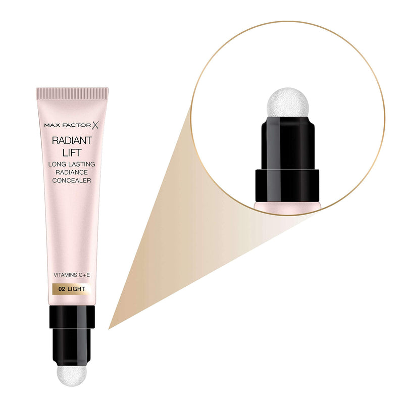 Max Factor Radiant Lift Hydrating and Brightening Concealer, Vitamins C and E, Light, 7ml 20 Light - BeesActive Australia