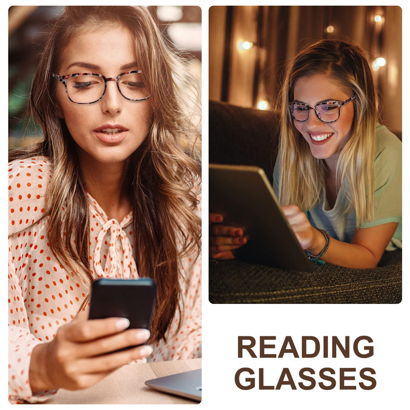 ZONLON 5 Pack Reading Glasses for Women - Anti Blue Light Blocking with Spring Hinges Multicolor 2.5 x - BeesActive Australia