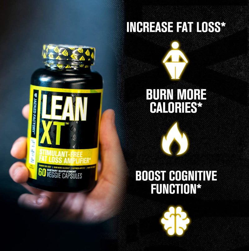 Lean-XT Caffeine Free Fat Burner - Non Stim Weight Loss Supplement, Appetite Suppressant, & Metabolism Booster with Acetyl L-Carnitine, Green Tea Extract, & Forskolin - 60 Natural Diet Pills - BeesActive Australia