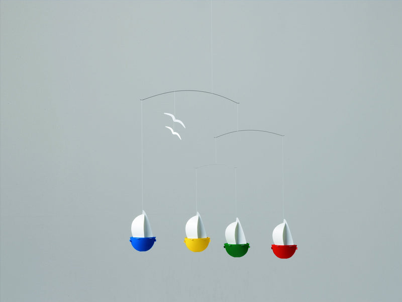 Sailfun Hanging Nursery Mobile - 24 Inches - High Quality Plastic - Handmade in Denmark by Flensted - BeesActive Australia