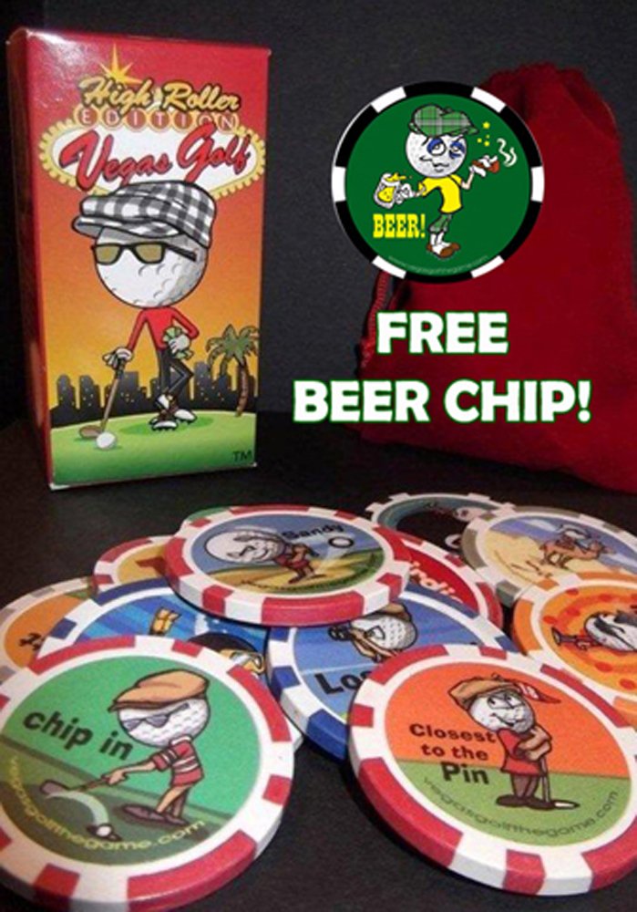 Vegas Golf High Roller Edition-Now with 15-Chips! Now Includes a Free Beer Chip - BeesActive Australia