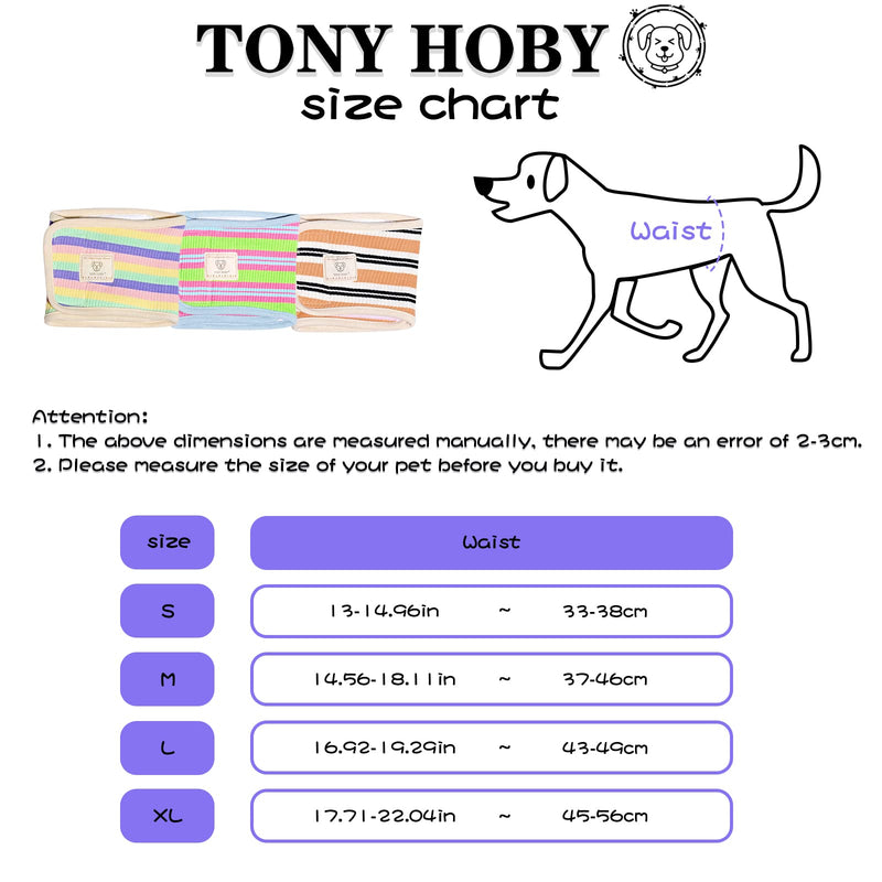 TONY HOBY Male Dog Diapers, Washable Male Dog Belly Band, Reusable Male Dog Wrap Small - BeesActive Australia