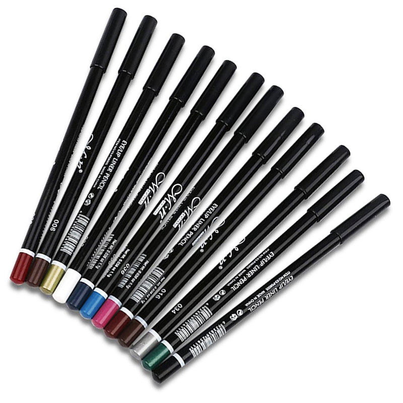 DC-BEAUTIFUL 12Pcs Lot Set 12 Colors Eyeliner Pencil Waterproof Eyebrow Pencil Cosmetics with a Pencil Sharpener - BeesActive Australia