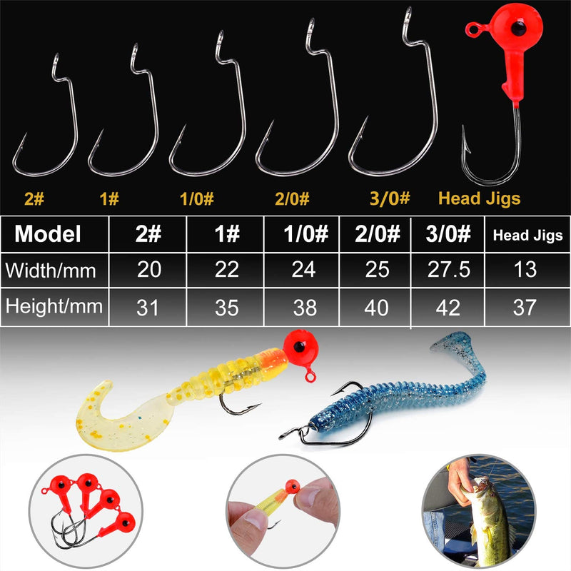 TOPFORT 187/230pcs Fishing Accessories Kit, Including Jig Hooks, Bullet Bass Casting Sinker Weights, Fishing Swivels Snaps, Sinker Slides, Fishing Set with Tackle Box 228pcs Fishing Accessories Kit - BeesActive Australia