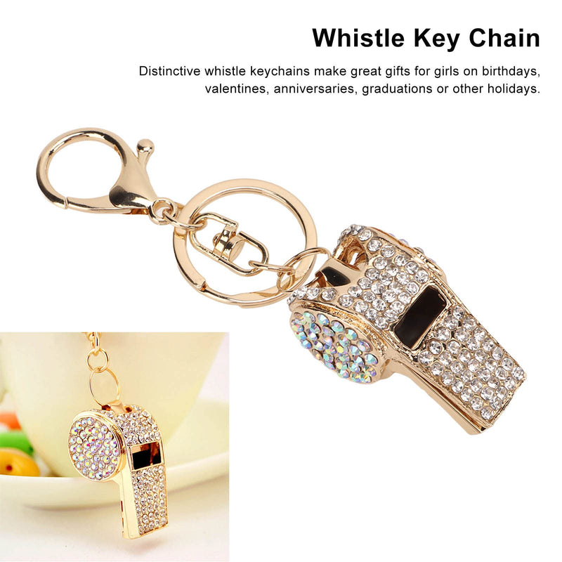 HERCHR Whistle, Shining Whistle Bling Whistle with Keychain for Referees, Coaches, Teachers, Polices, Training White - BeesActive Australia