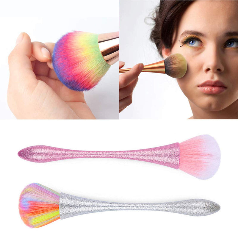 Nail Dust Brush, Remove Dust Powder For Acrylic Gel UV Nail Brush Manicure Brush Clean UP Tools Foundation Cosmetic Brush Powder Brush Girls Women Daily Makeup pink - BeesActive Australia