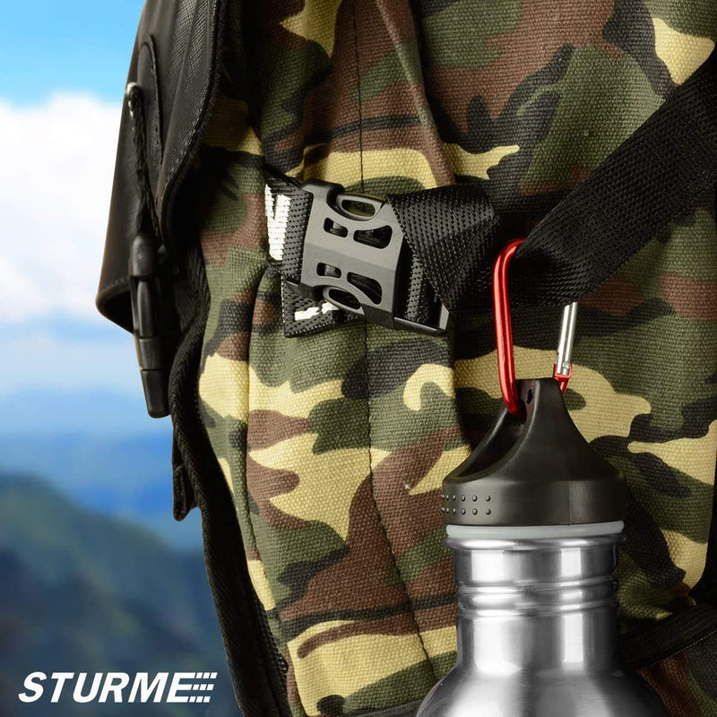 STURME 2" Aluminum D Ring Carabiners Clip D Shape Spring Loaded Gate Small Keychain Carabiner Clip Set Outdoor Camping Mini Lock Snap Hooks Spring Link Key Chain Durable Improved 24 PCS Assorted - BeesActive Australia