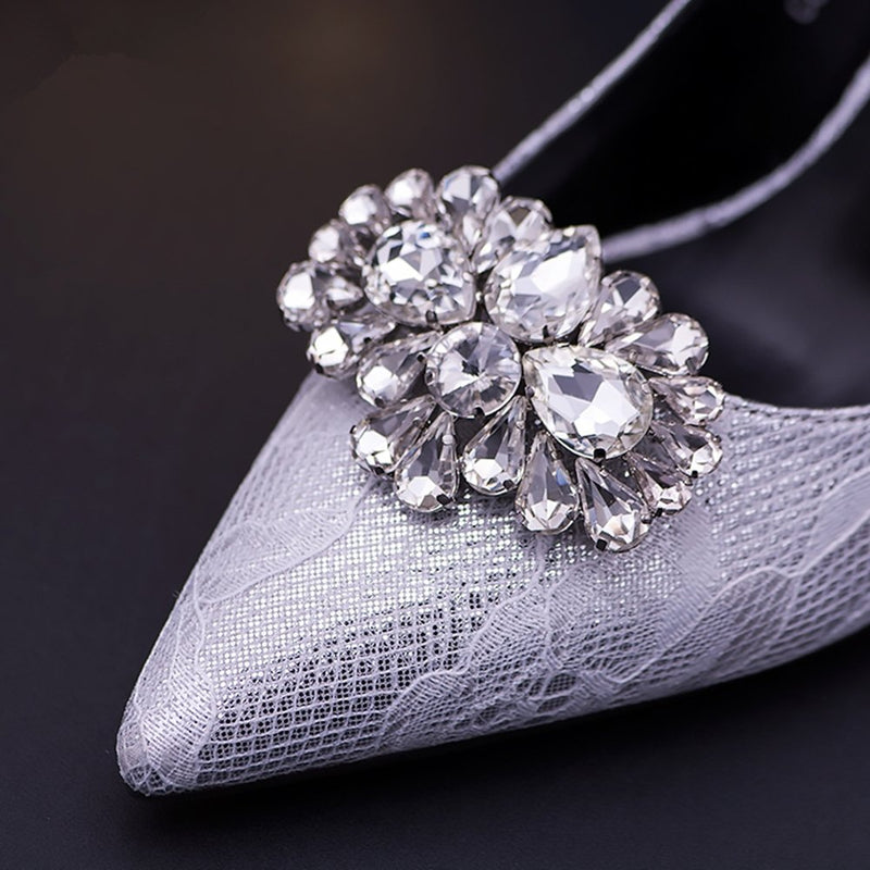 [AUSTRALIA] - Casualfashion 2Pcs Bling Bling Crystal Rhinestones Wedding Party Prom Shoe Clips Buckles Decorations for Women 1.57×2.44inch 