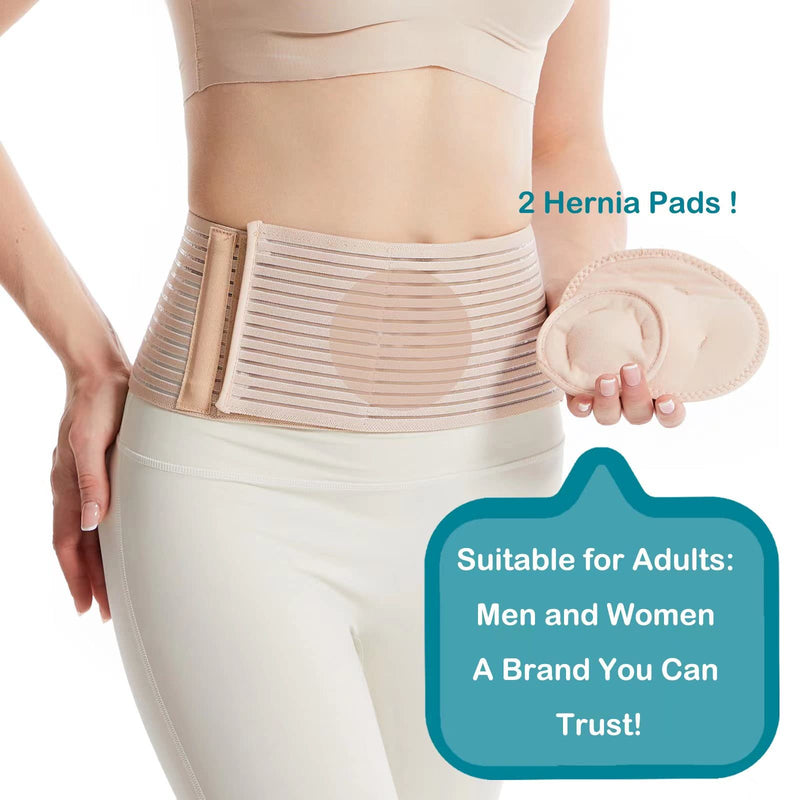 Umbilical Hernia Belt | Abdominal Hernia Belt for Men & Women | Belly Button Umbilical Hernia Binder w/ 2 Hernia Compression Pads | Ventral, Epigastric & Post Surgery Support Belts Large/X-Large (Pack of 1) - BeesActive Australia