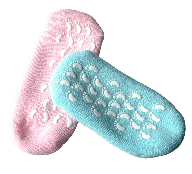 Xiaoyu Spa Gel Socks for Soften Cracked Skin Moisturising Feet Care Exfoliating Dry Heel Booties Pedicure - Purple - BeesActive Australia