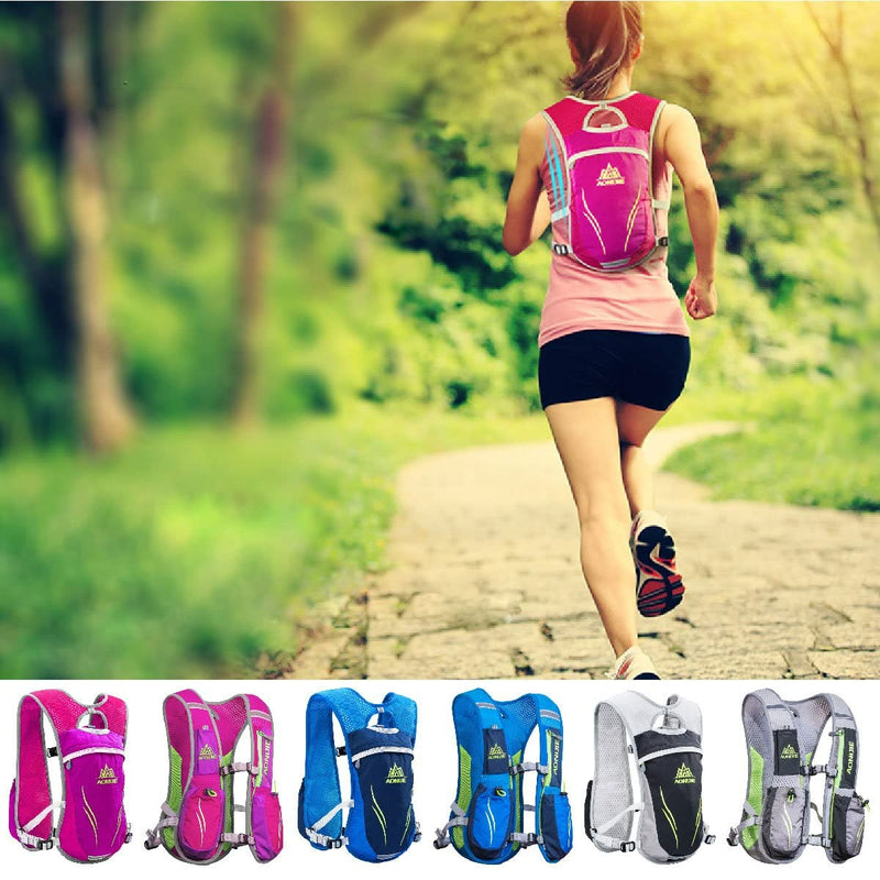 YAPJEB Hydration Backpack Running Vest Hydration Pack Trail Vest for Running Cycling Hiking Rose Red - with a water bladder - BeesActive Australia