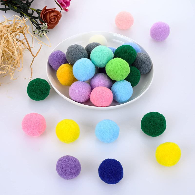 Molain Cat Toy Balls, Soft Cat Balls 1Inch Kitten Pom poms Ball Cat Play Toy Indoor Cats Interactive Pompon Ball Toy 30 Pcs - BeesActive Australia