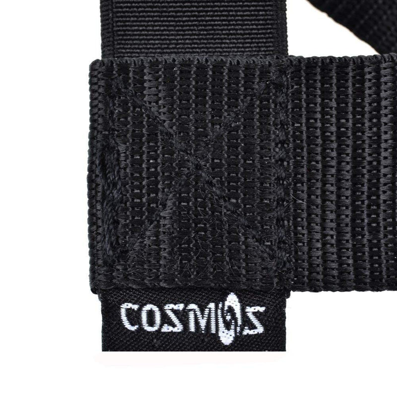 Cosmos Black Color Soft & Durable Cotton Yoga Pilates Mat and Simple Looped Sling/Harness/Carrying Strap for Pilates, Exercises, Aerobics - BeesActive Australia