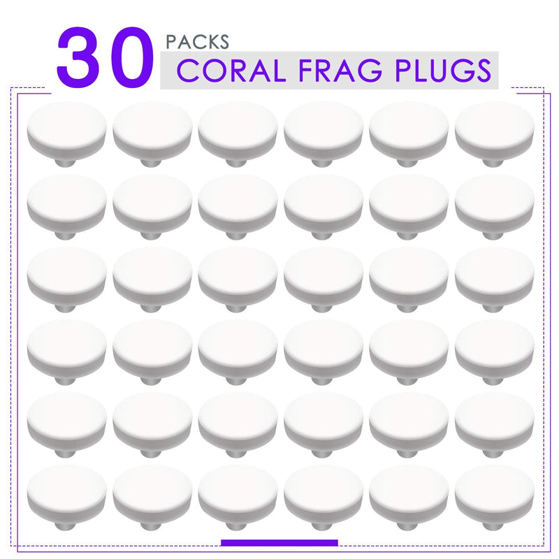Aquarium Choice Ceramic Coralline Coral Frag Plugs 30 Pack - BeesActive Australia