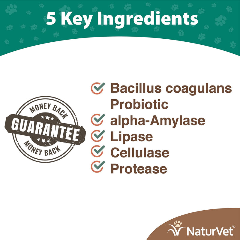 NaturVet Digestive Enzymes Plus Probiotics Supplement for Dogs, Soft Chews, Made in the USA, 90 Count - BeesActive Australia