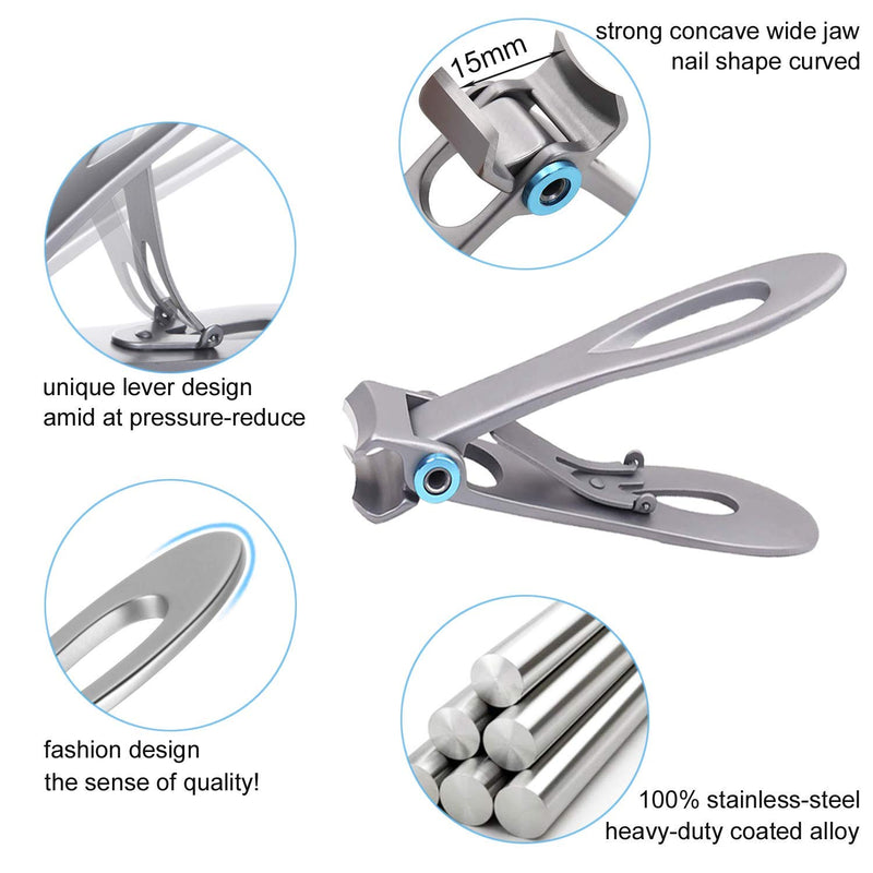 Thick Toenail Clippers, Mens Nail Clippers for Large Big Thick Nail and Toenail Senior Nail Clippers with Easy Grip Rubber Handle for Podiatrist/Ingrown/Seniors/Professional - BeesActive Australia